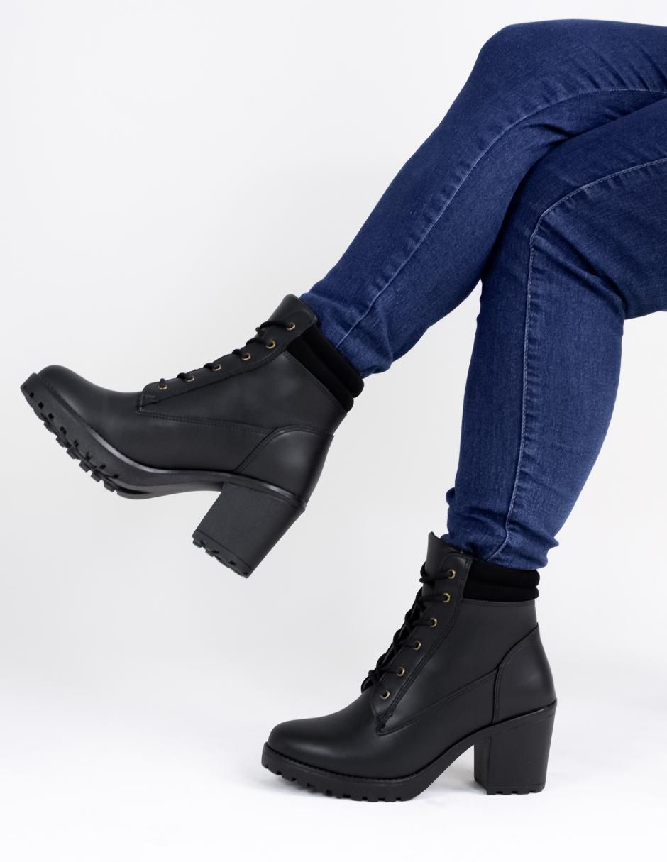 Botín arriba del tobillo de piel para mujer 2