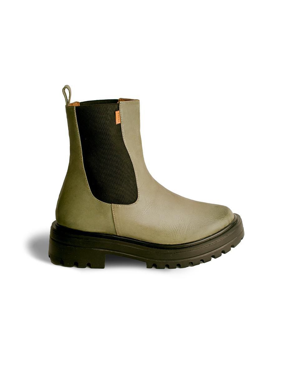 Bota arriba del tobillo de piel para mujer