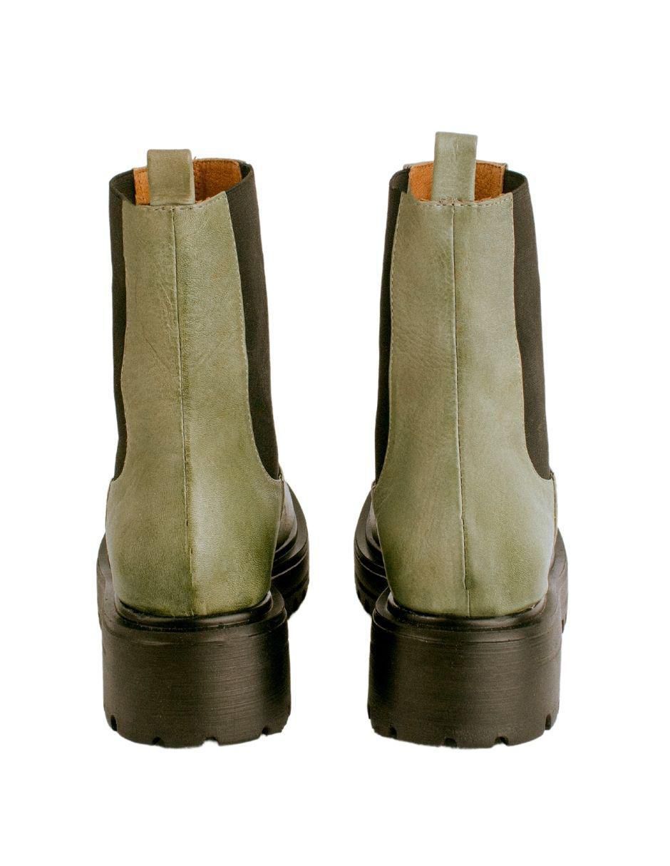 Bota arriba del tobillo de piel para mujer 4
