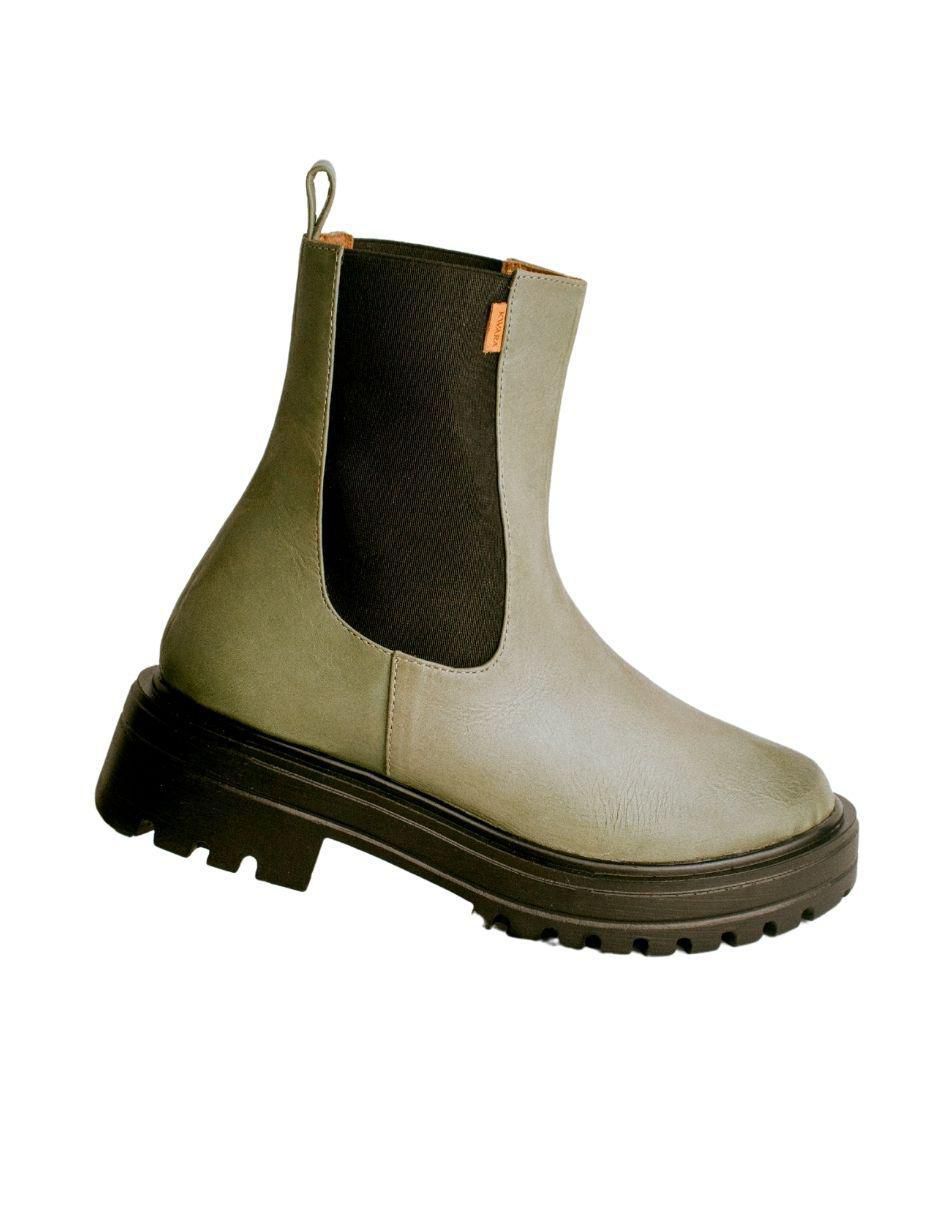 Bota arriba del tobillo de piel para mujer 2
