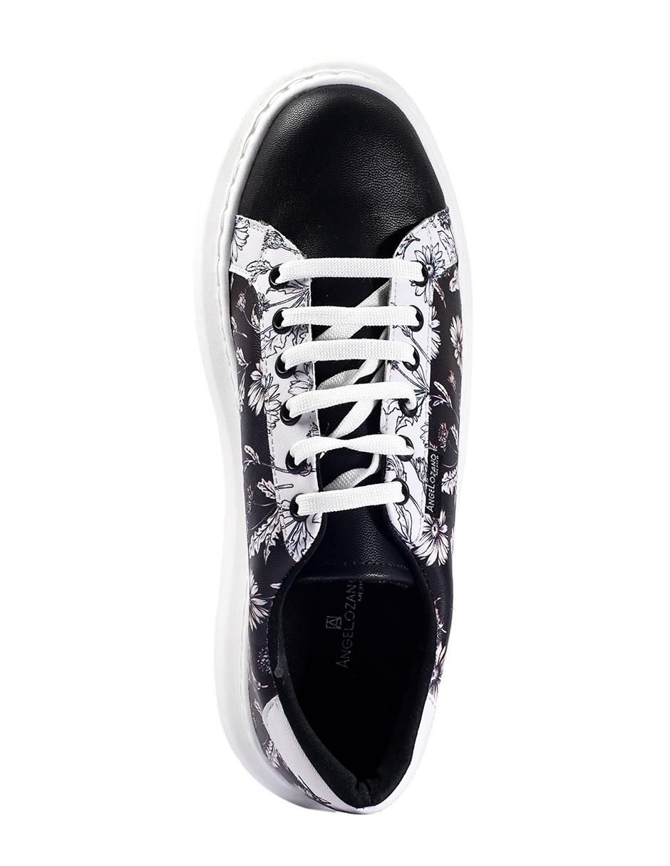 Tenis Black and White Flores para mujer 11