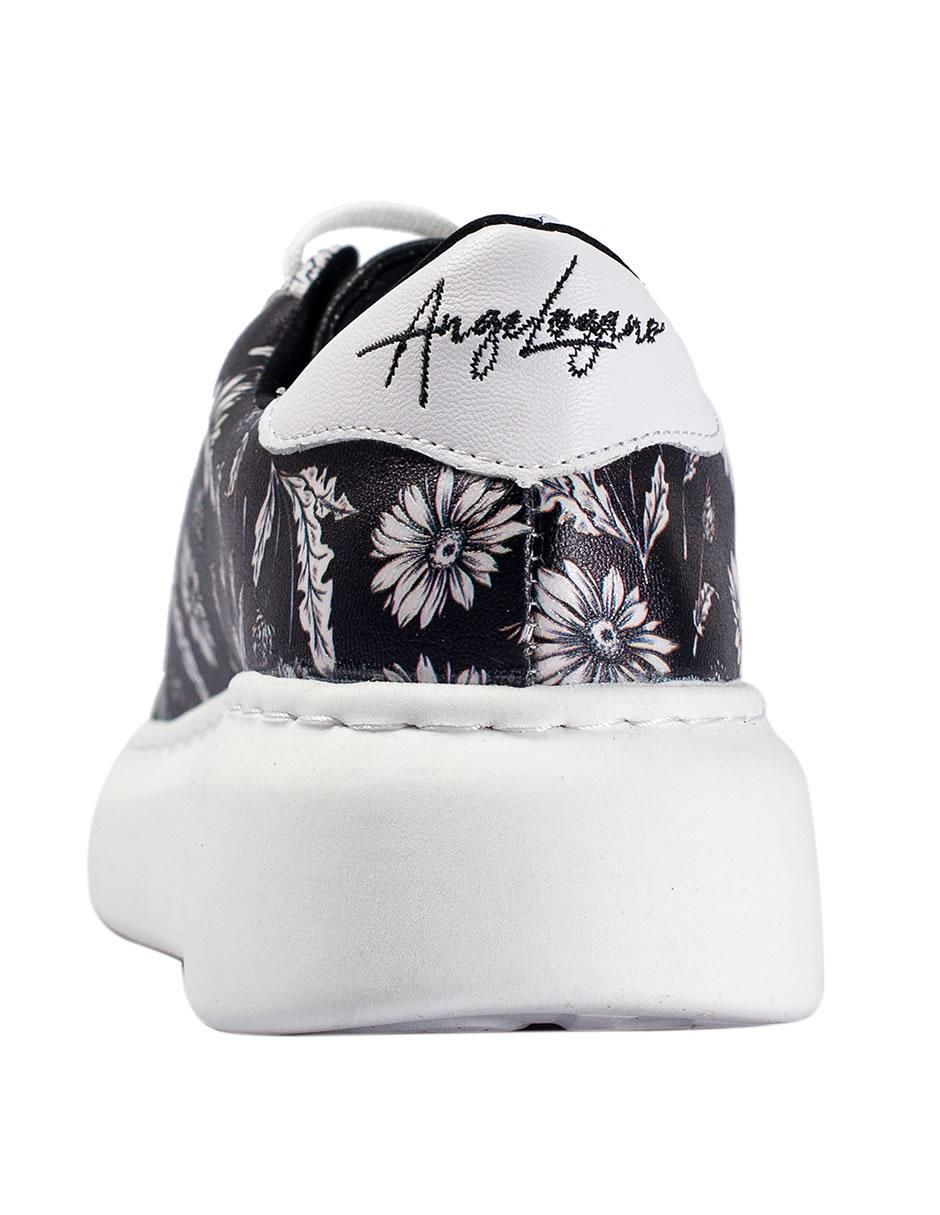 Tenis Black and White Flores para mujer 13