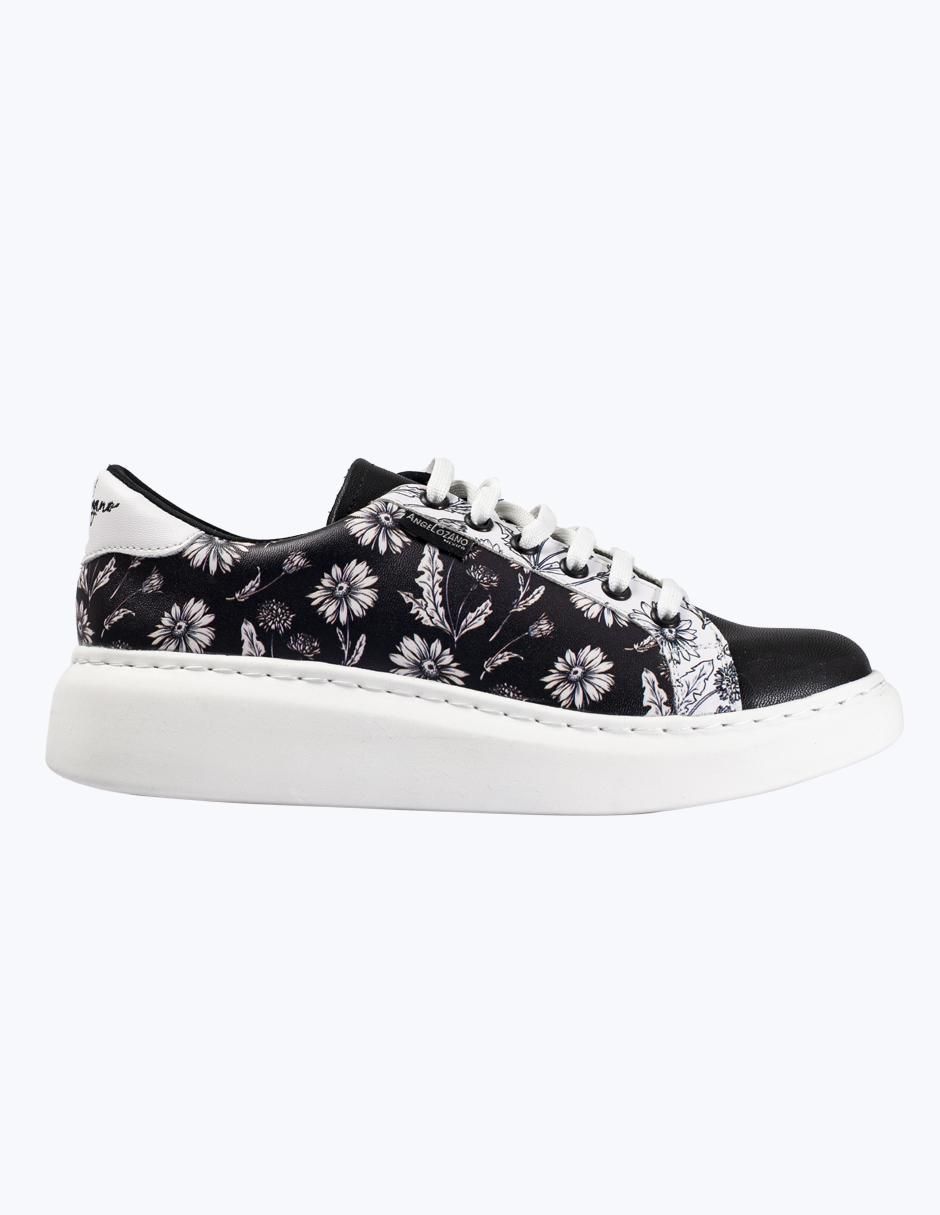 Tenis Black and White Flores para mujer 2