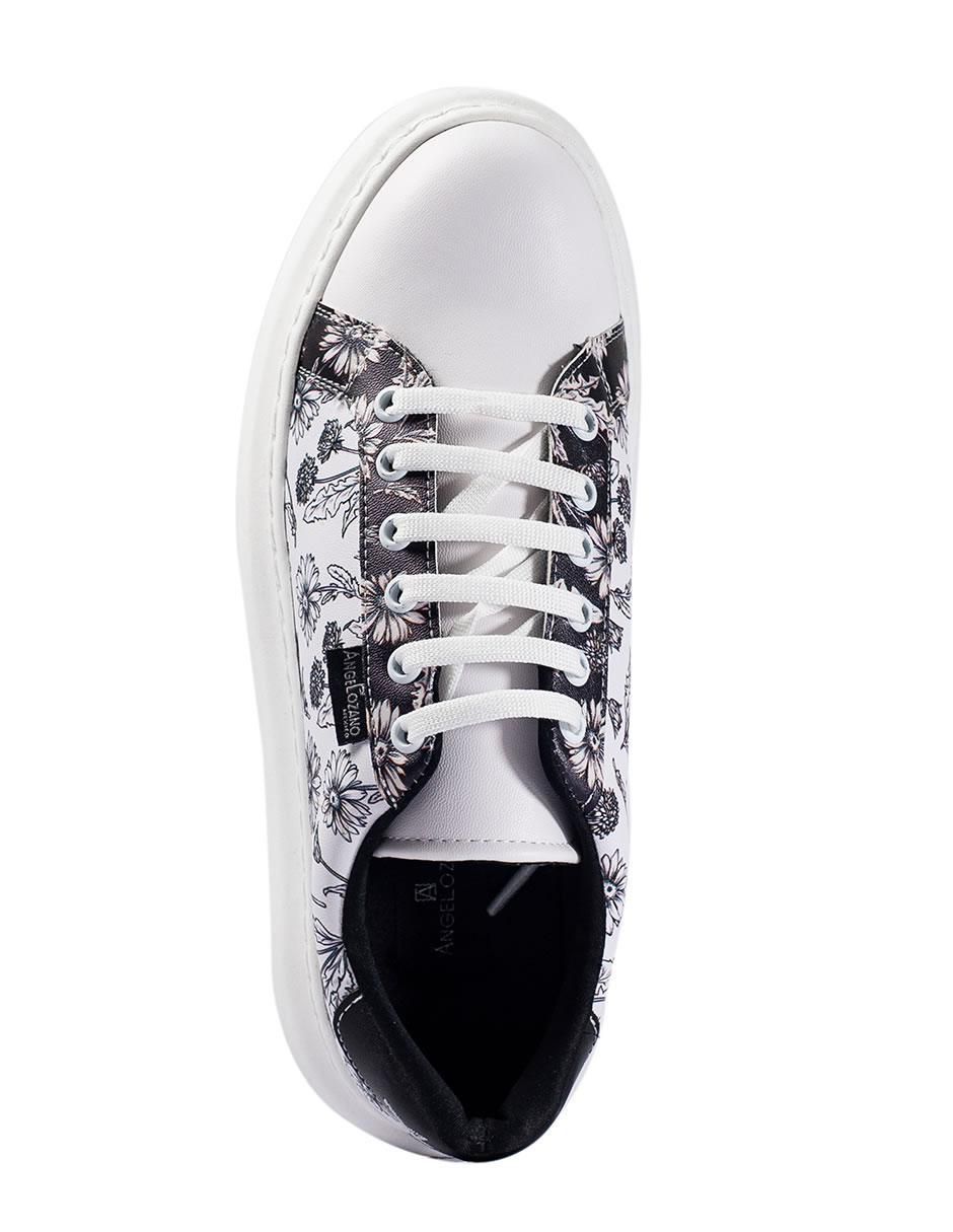 Tenis Black and White Flores para mujer 6