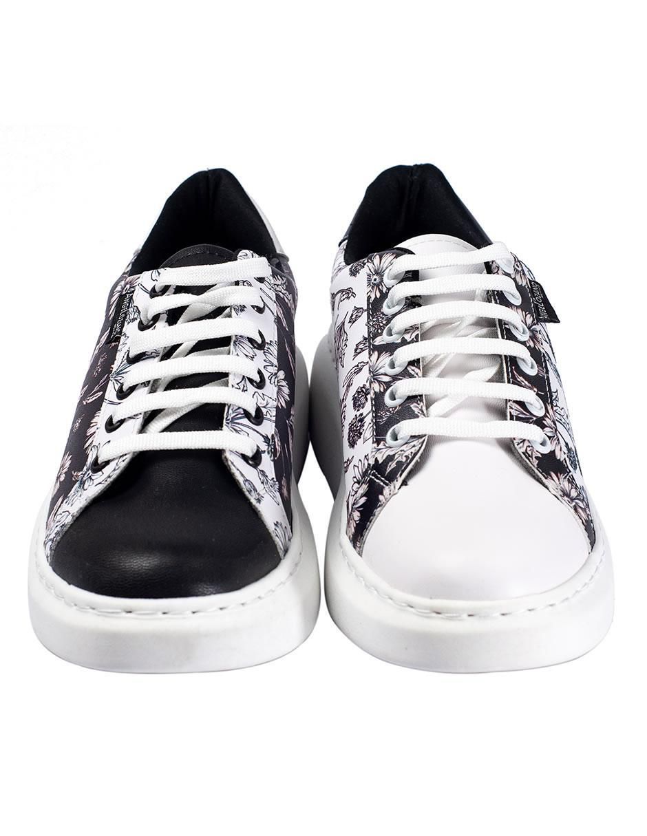 Tenis Black and White Flores para mujer 9