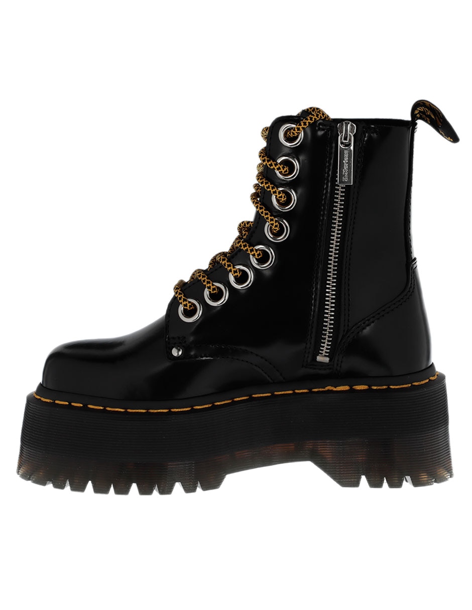 Bota arriba del tobillo de cuero para mujer 4