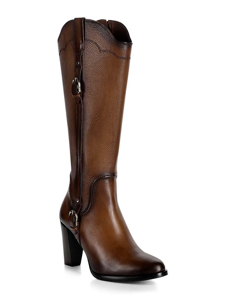 Bota abajo de la rodilla de piel para mujer