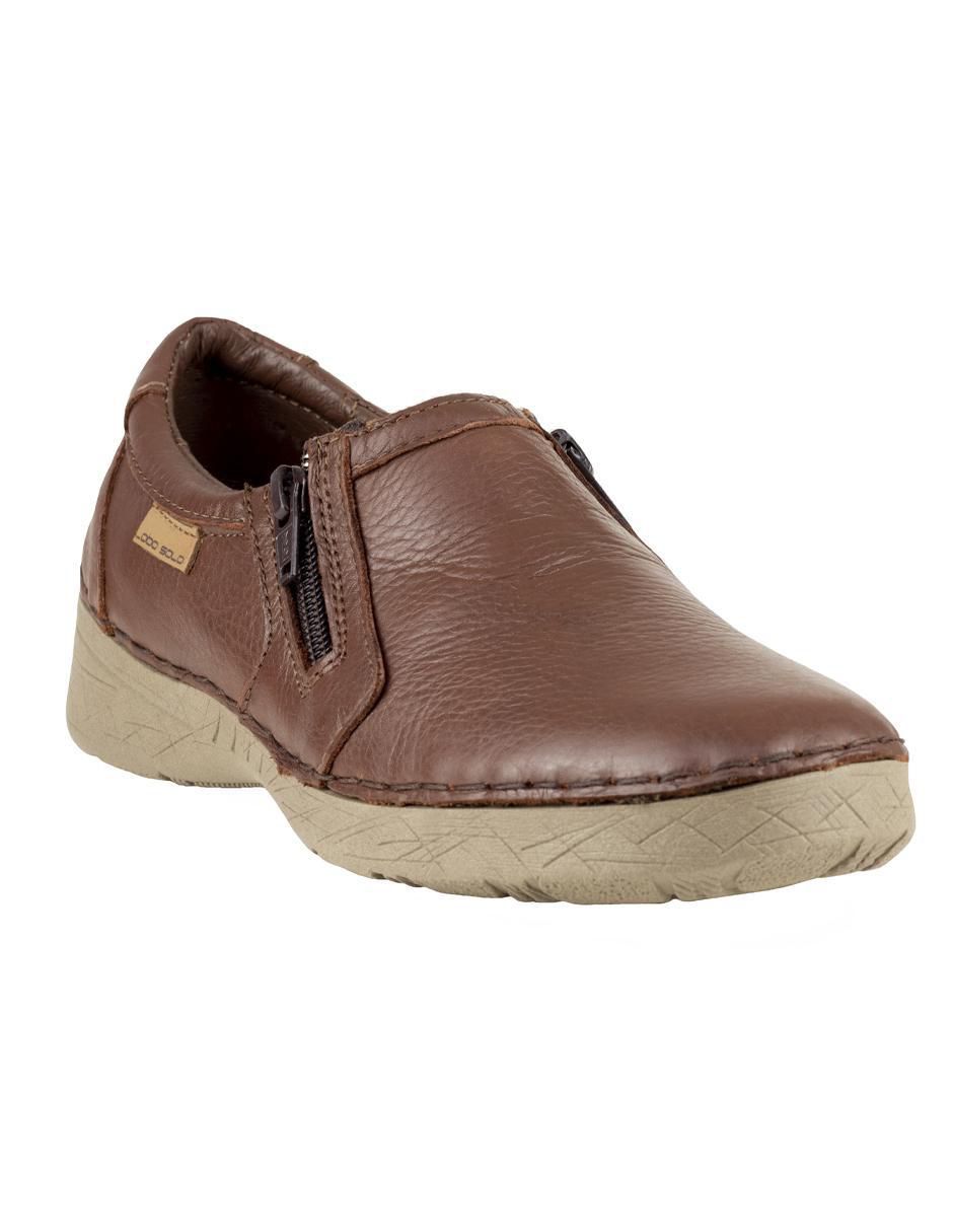 Mocasín de piel para mujer