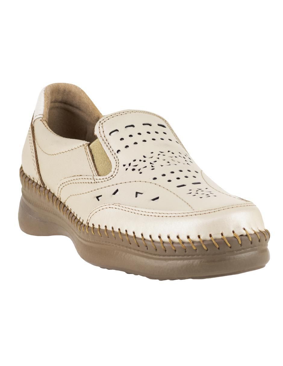 Mocasín de piel para mujer