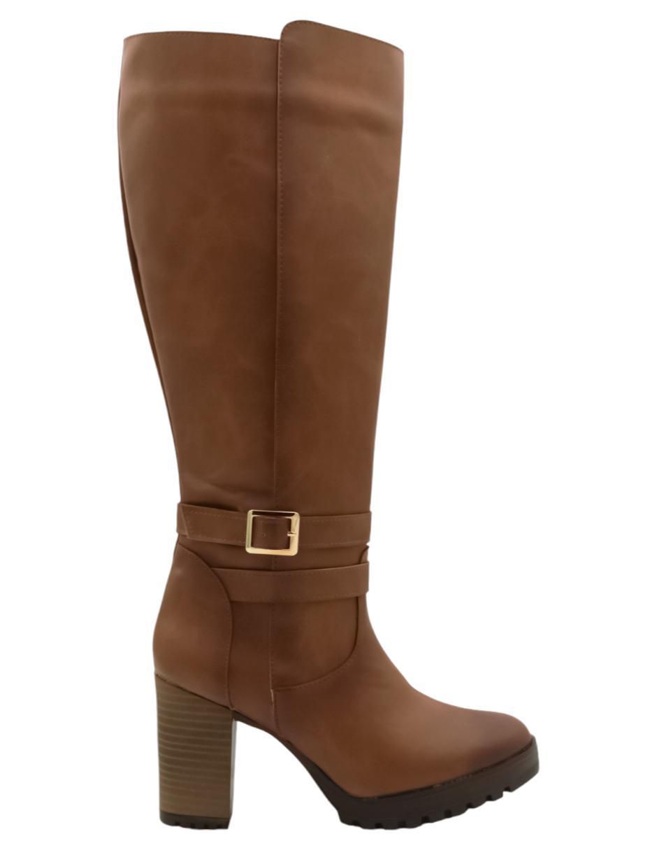 Bota abajo de la rodilla de piel para mujer 3