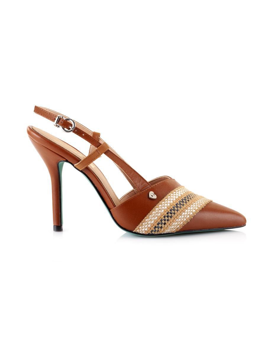 Zapatilla de piel