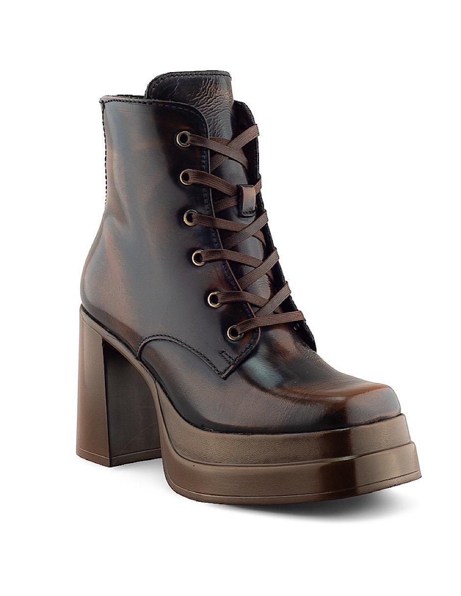 Bota arriba del tobillo de piel para mujer