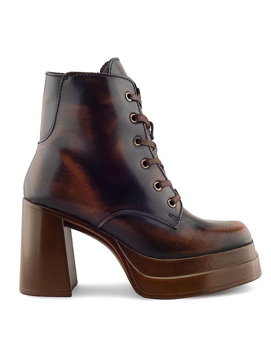 Bota arriba del tobillo de piel para mujer 2