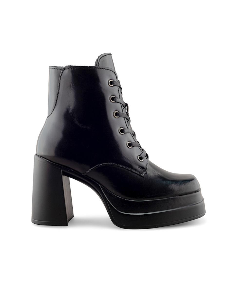 Bota arriba del tobillo de piel para mujer 4