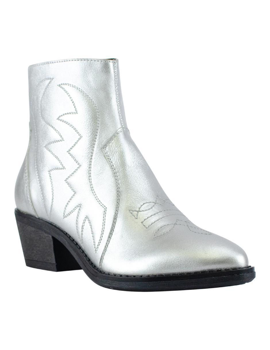 Bota al tobillo de piel para mujer