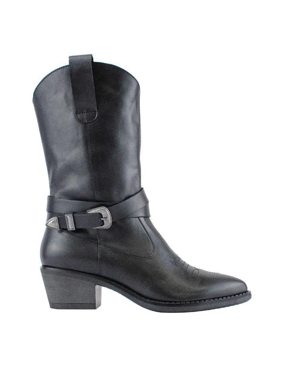 Bota arriba del tobillo de piel para mujer 2