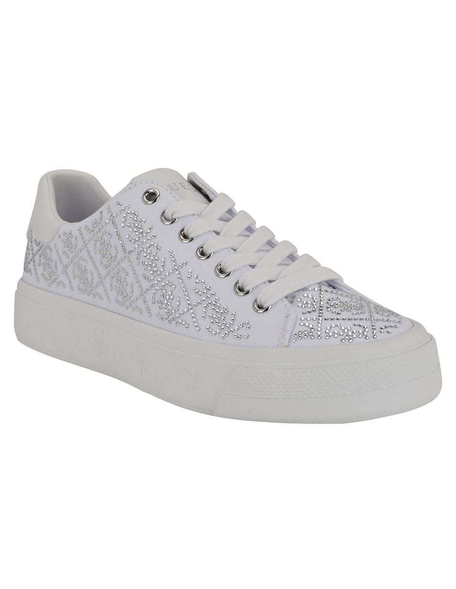 Guess Dama Tenis Blancos Zapatillas Guess Brillantes Tenis GUESS