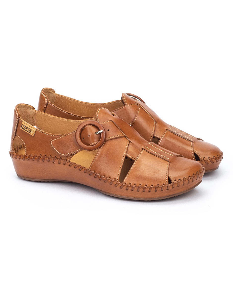 ZAPATO PLANO PIKOLINOS, 24 CM, BRANDY