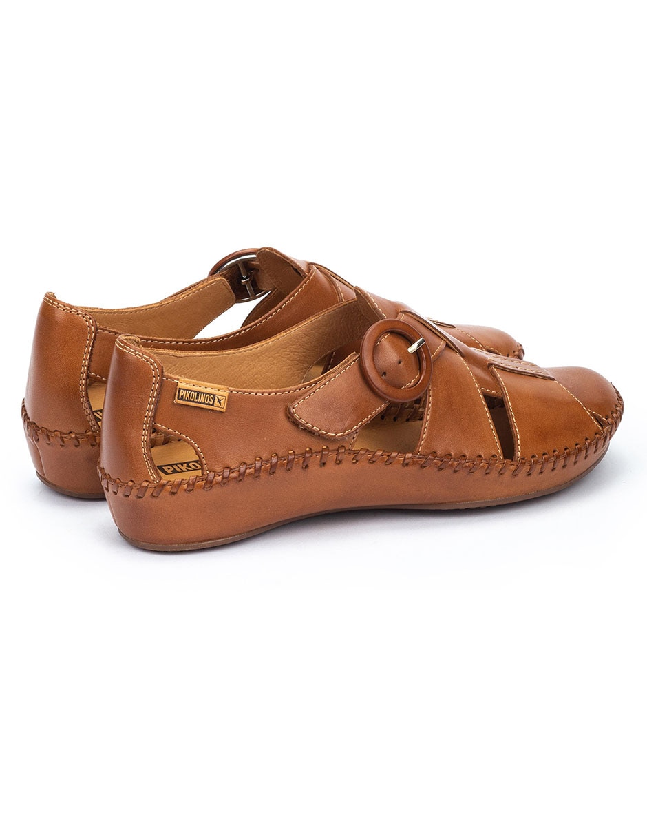 ZAPATO PLANO PIKOLINOS, 24 CM, BRANDY