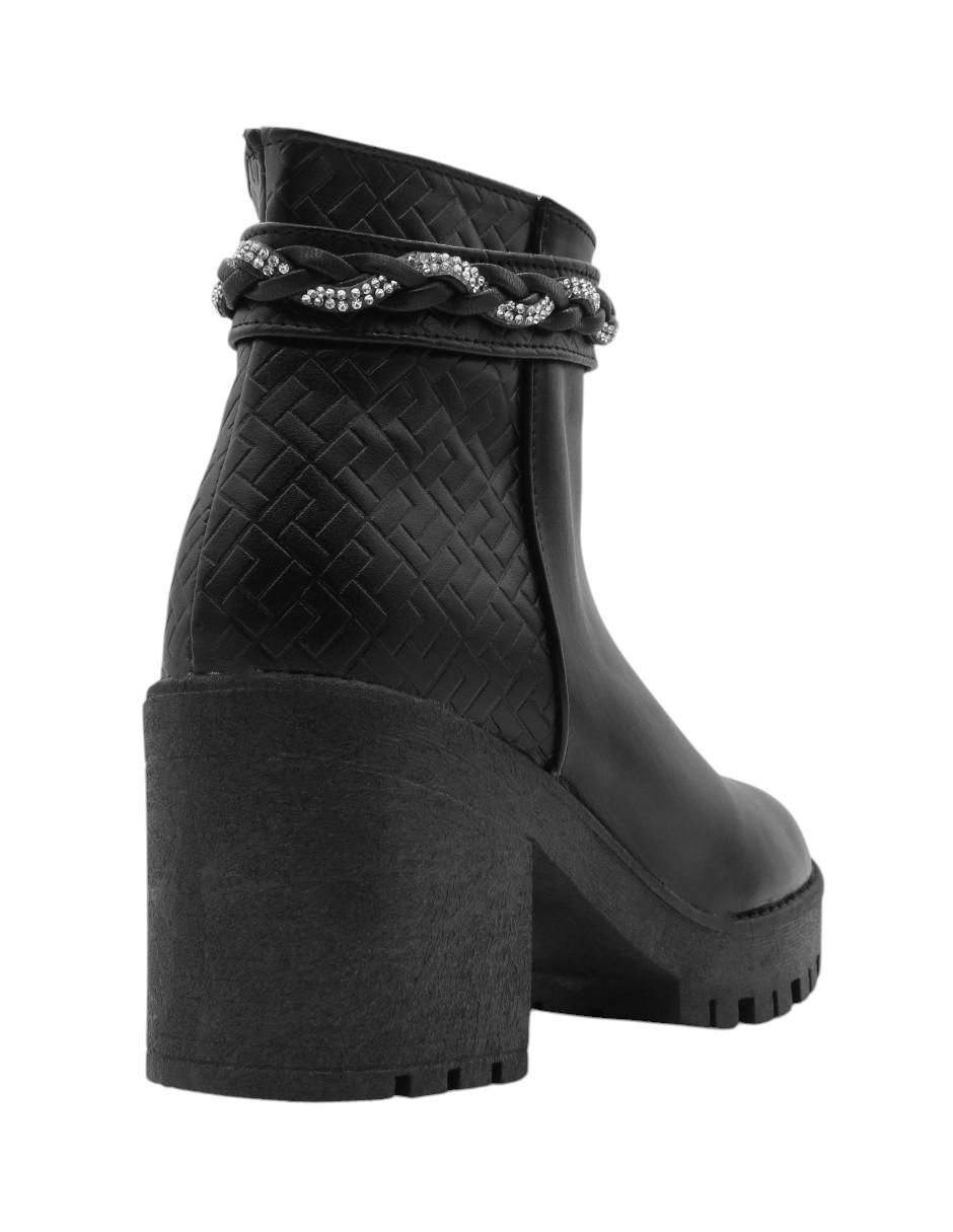 Bota arriba del tobillo de piel para mujer 4