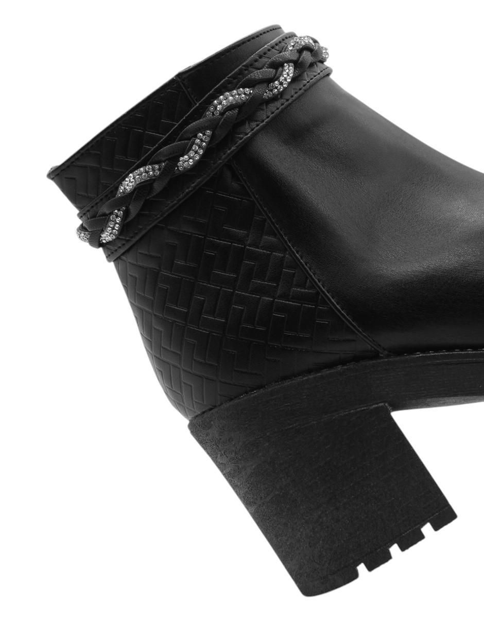 Bota arriba del tobillo de piel para mujer 7