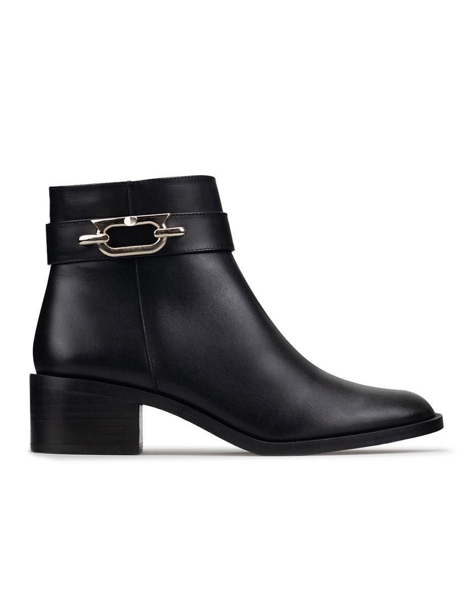 Bota al tobillo de piel para mujer