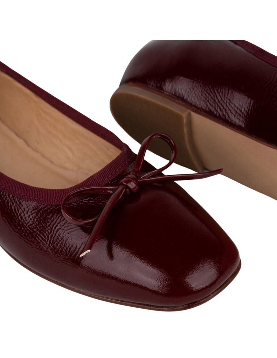 Balerina Luciana de piel para mujer 4
