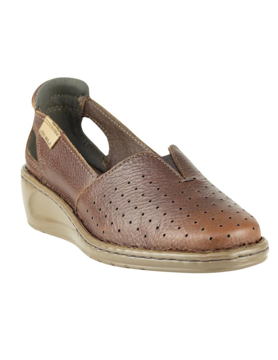 Mocasín de piel para mujer