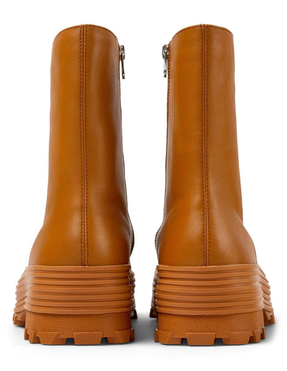Bota arriba del tobillo Traktori de piel para mujer 3