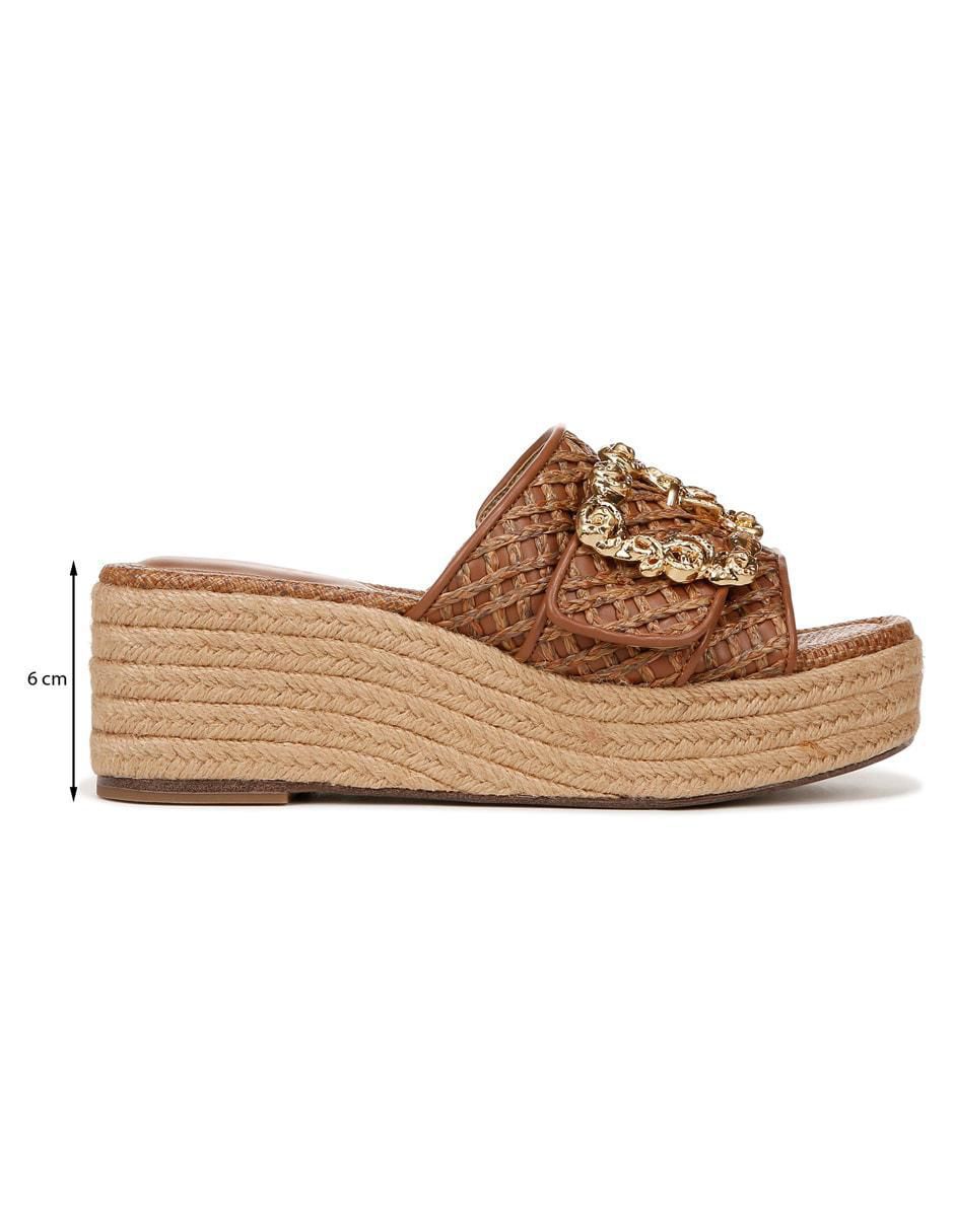 Sandalia Crosshatchraffia Cuoio para mujer 2
