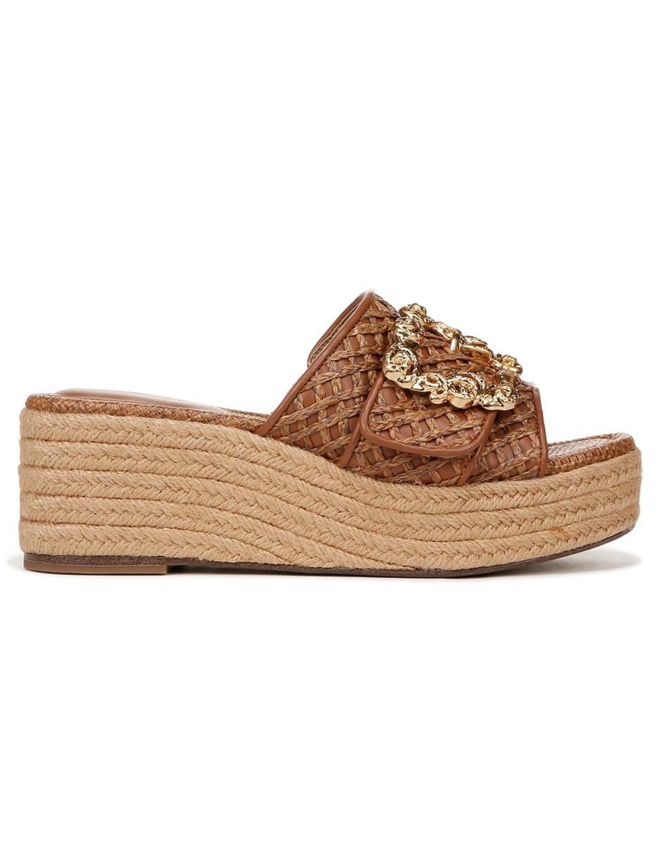 Sandalia Crosshatchraffia Cuoio para mujer 7