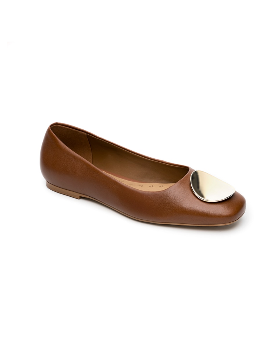 Balerina de piel para mujer