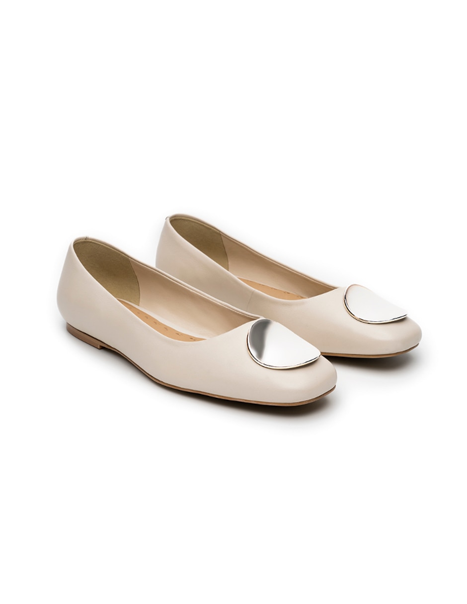 Balerina casual de piel para mujer 6