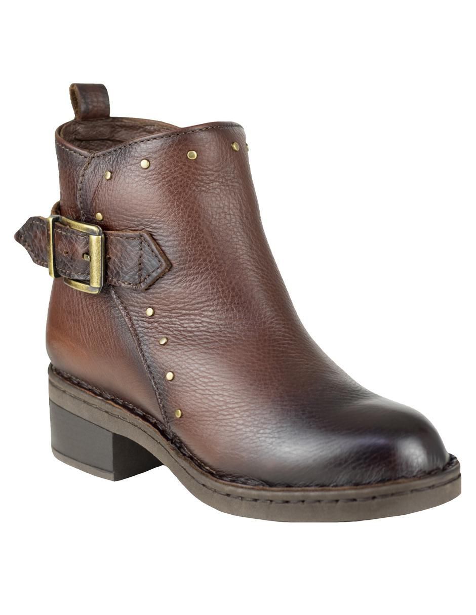 Bota arriba del tobillo de piel para mujer