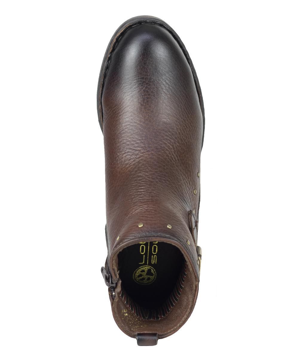 Bota arriba del tobillo de piel para mujer 6