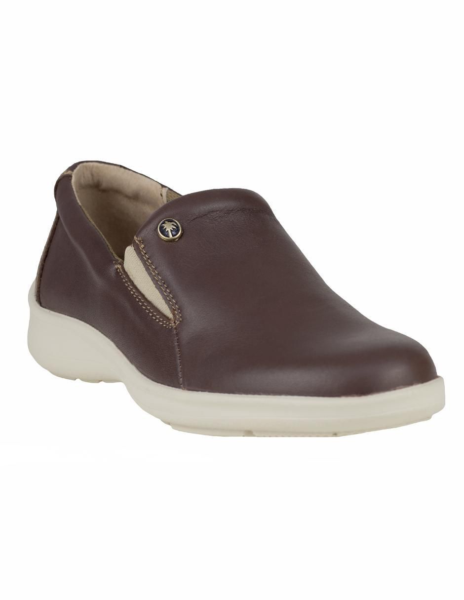 Mocasín de piel para mujer