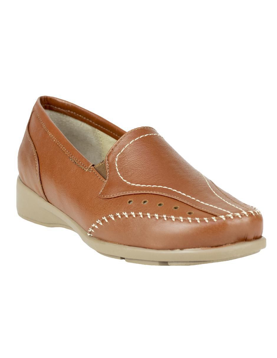 Mocasín de piel para mujer