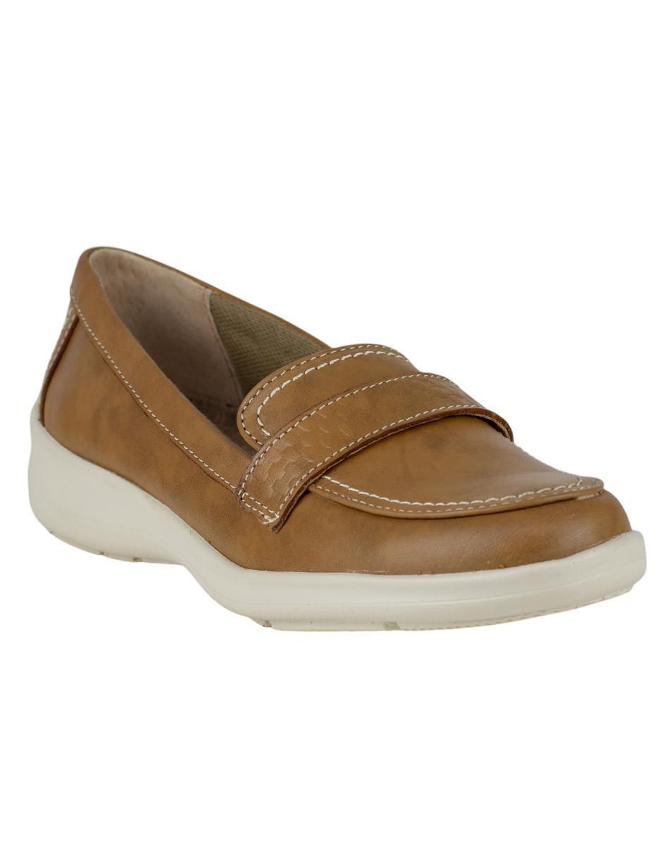 Mocasín de piel para mujer