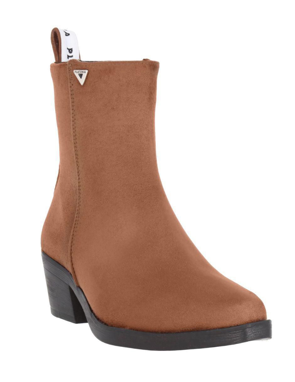 Bota cowboy al tobillo Texas de gamuza para mujer