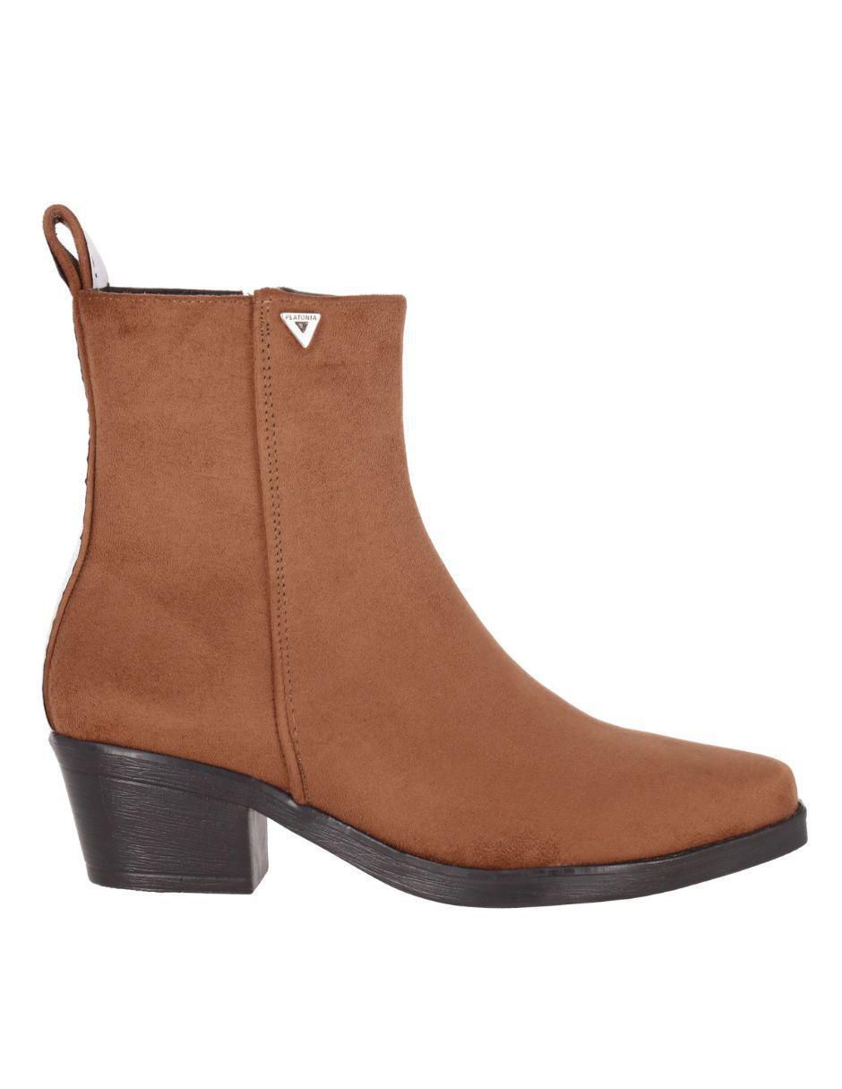 Bota cowboy al tobillo Texas de gamuza para mujer 3