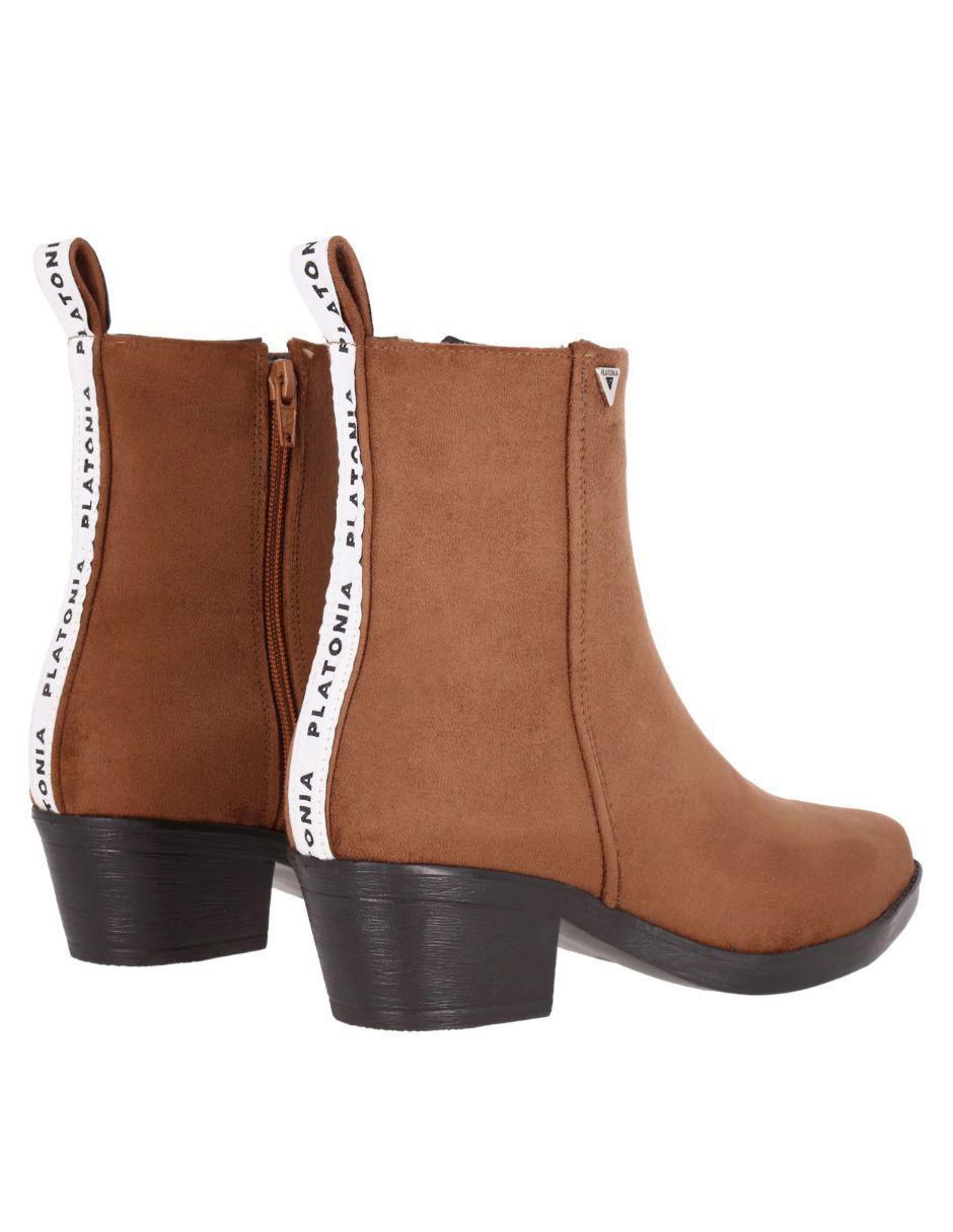 Bota cowboy al tobillo Texas de gamuza para mujer 4