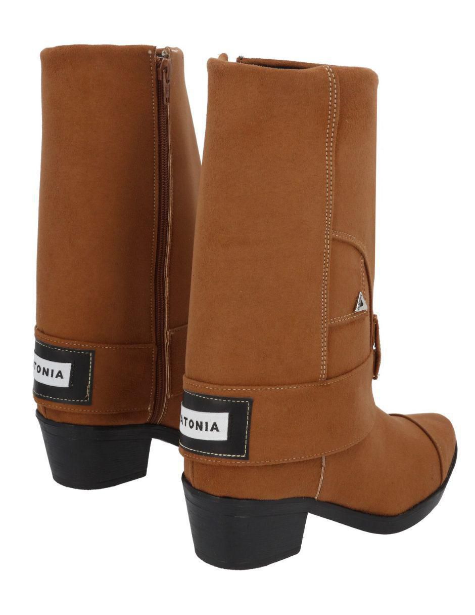 Bota cowboy arriba del tobillo Arizona de gamuza para mujer 4