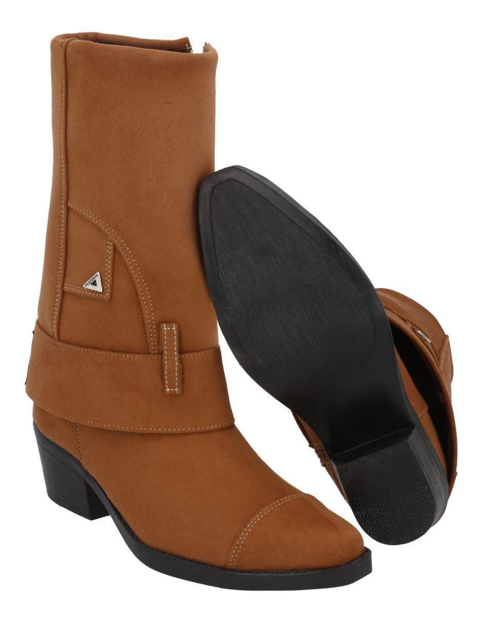 Bota cowboy arriba del tobillo Arizona de gamuza para mujer 5