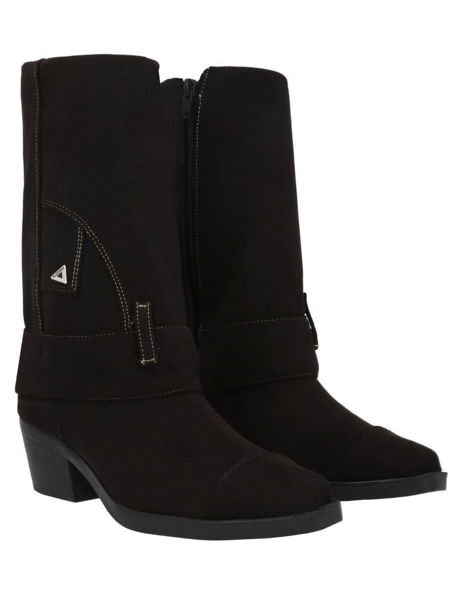 Bota cowboy arriba del tobillo Arizona de gamuza para mujer 2