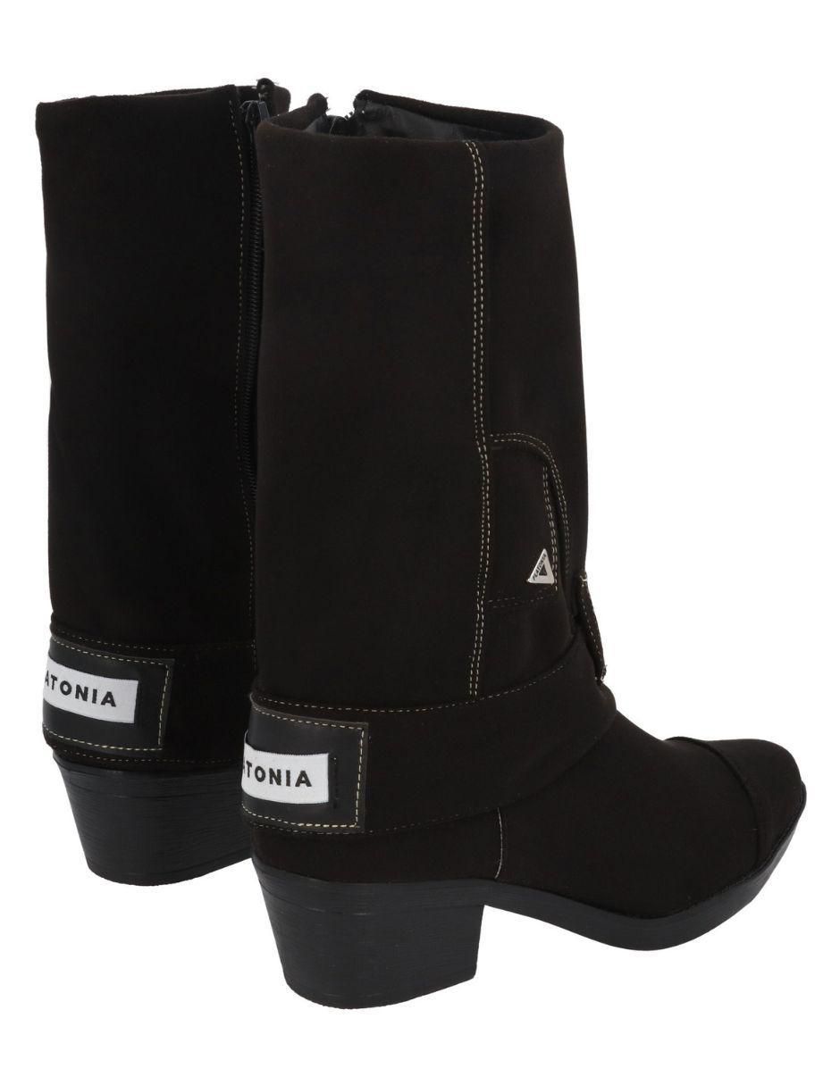 Bota cowboy arriba del tobillo Arizona de gamuza para mujer 4