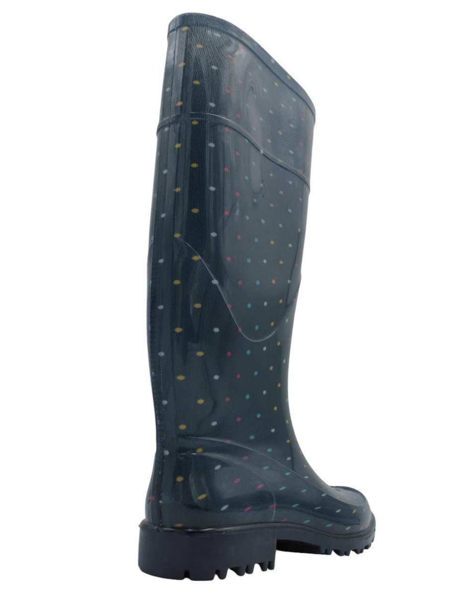 Bota para lluvia abajo de la rodilla para mujer 3