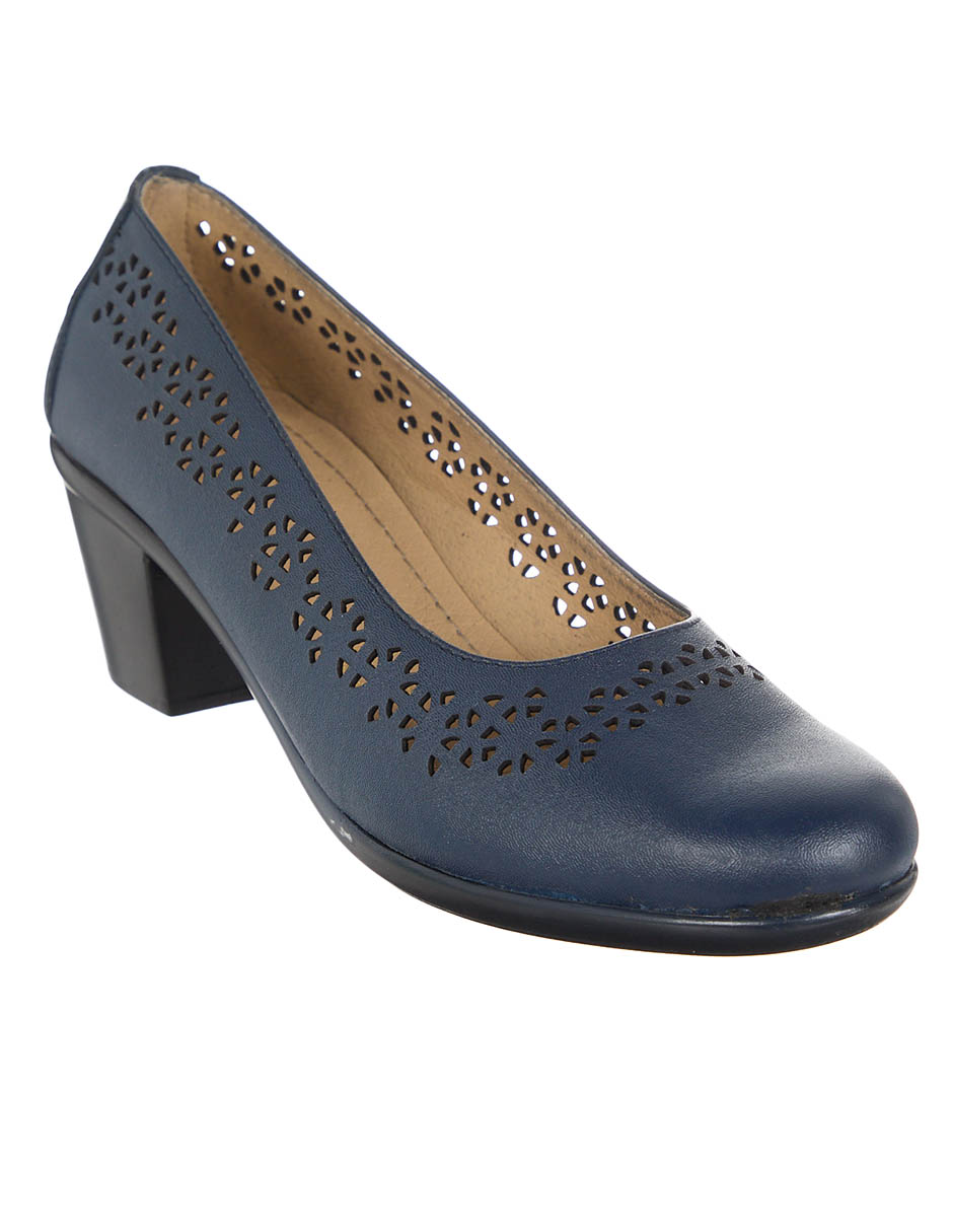Zapatilla de piel