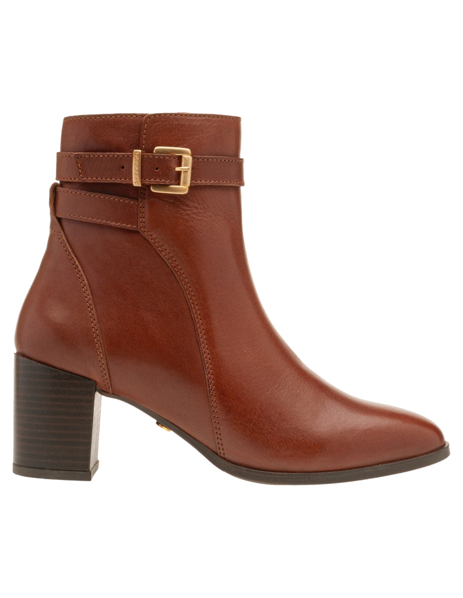 Bota al tobillo Charlotte de piel para mujer