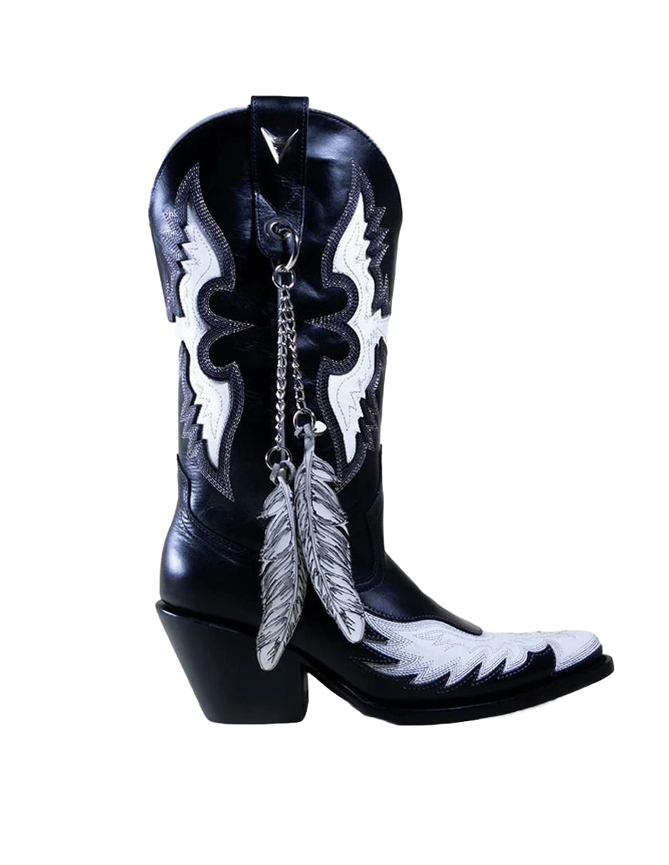 Bota Cowboy abajo de la rodilla Libertas de cuero para mujer