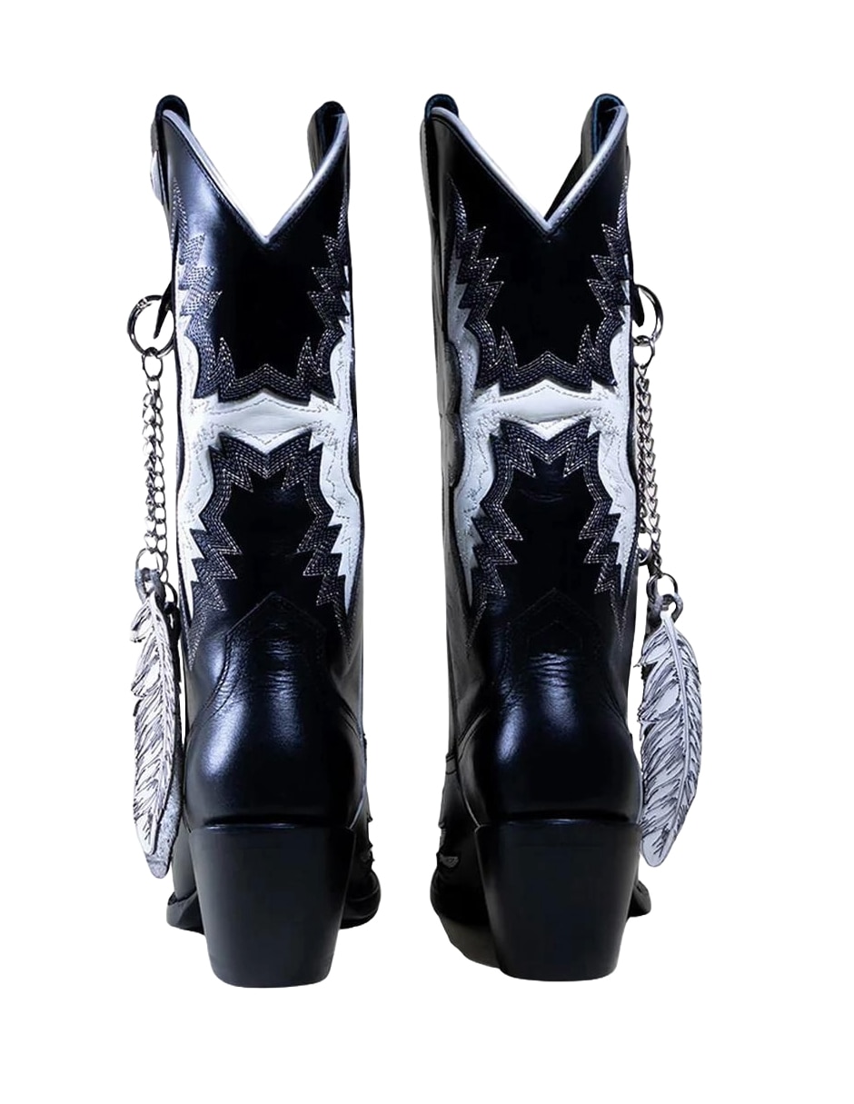Bota Cowboy abajo de la rodilla Libertas de cuero para mujer 3